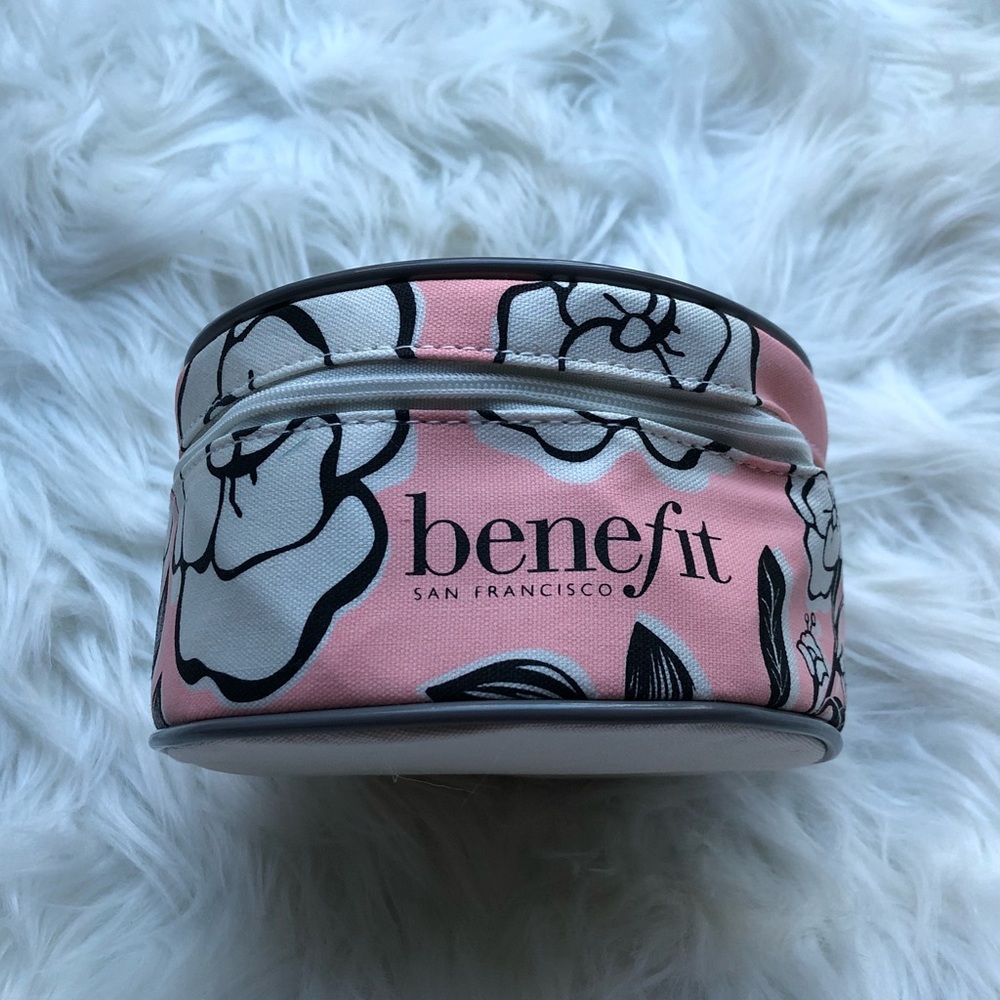 Brand new Benefit cosmetic zippered floral bag